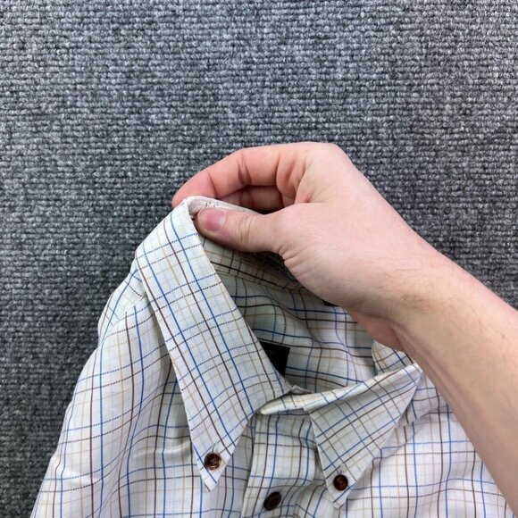 Gitman Bros Button Up Shirt White Fashion Post Louisville Large White Check - Picture 15 of 16